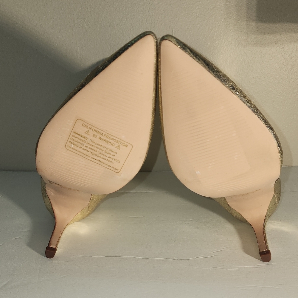 Chase + Chloe Metallic Gold Heeled Boots - Picture 7 of 7